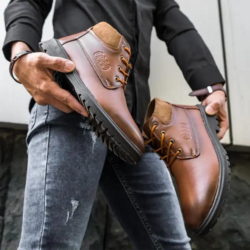 کفش نیم بوت مردانه Ecco مدل Brown — تصویر ۵