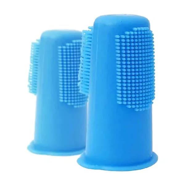 مسواک انگشتی دندان سگ و گربه برند dental care بسته 2 عددی