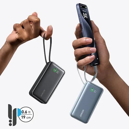 پاور بانک 30 وات انکر مدل Anker Nano A1259 ظرفیت 10000 میلی آمپر به همراه کابل Type-C — تصویر ۳