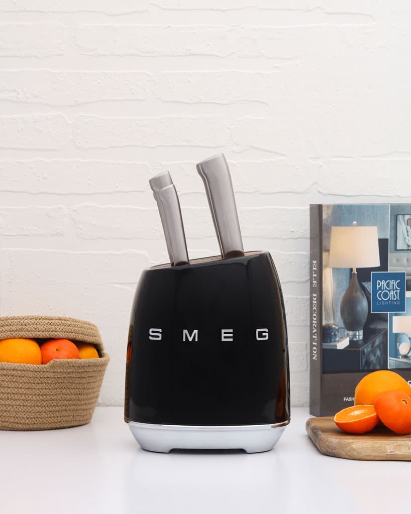 سرویس چاقو آشپزخانه ۷ پارچه اسمگ رنگ مشکی Smeg KBSF01BL
