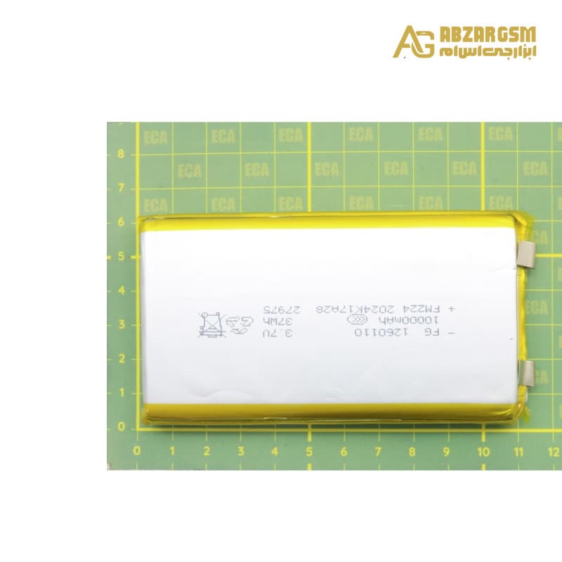 باتری لیتیوم پلیمر 3.7v ظرفیت 10000mAh کد 1260110 — تصویر ۲
