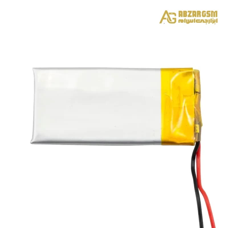 باتری لیتیوم پلیمر 3.7v ظرفیت 600mAh کد 402040 — تصویر ۲