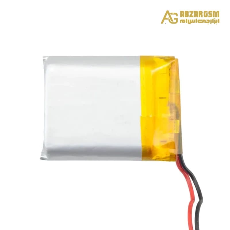 باتری لیتیوم پلیمر 3.7v ظرفیت 900mAh کد 702530 — تصویر ۲