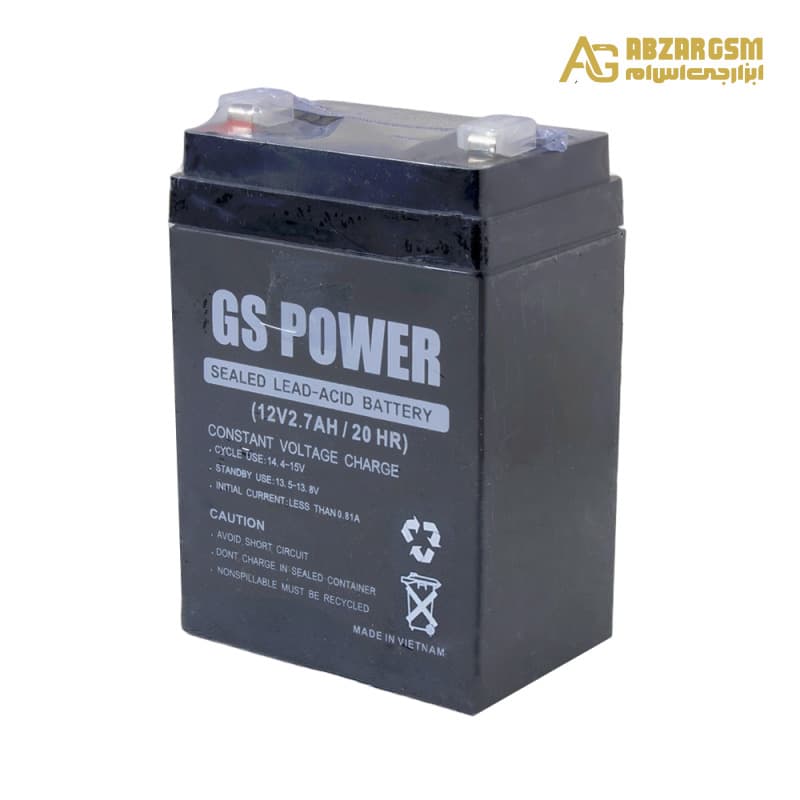 باتری خشک 12 ولت 2.7 آمپر ساعت مارک GS POWER