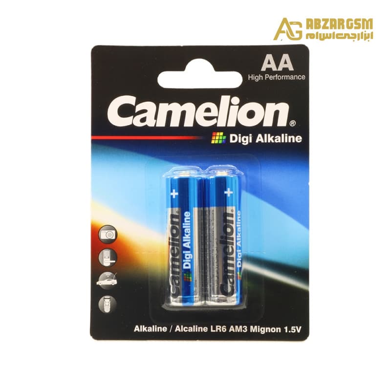باتری قلمی آلکالاین دوتایی مارک Camelion پک Digi Alkaline