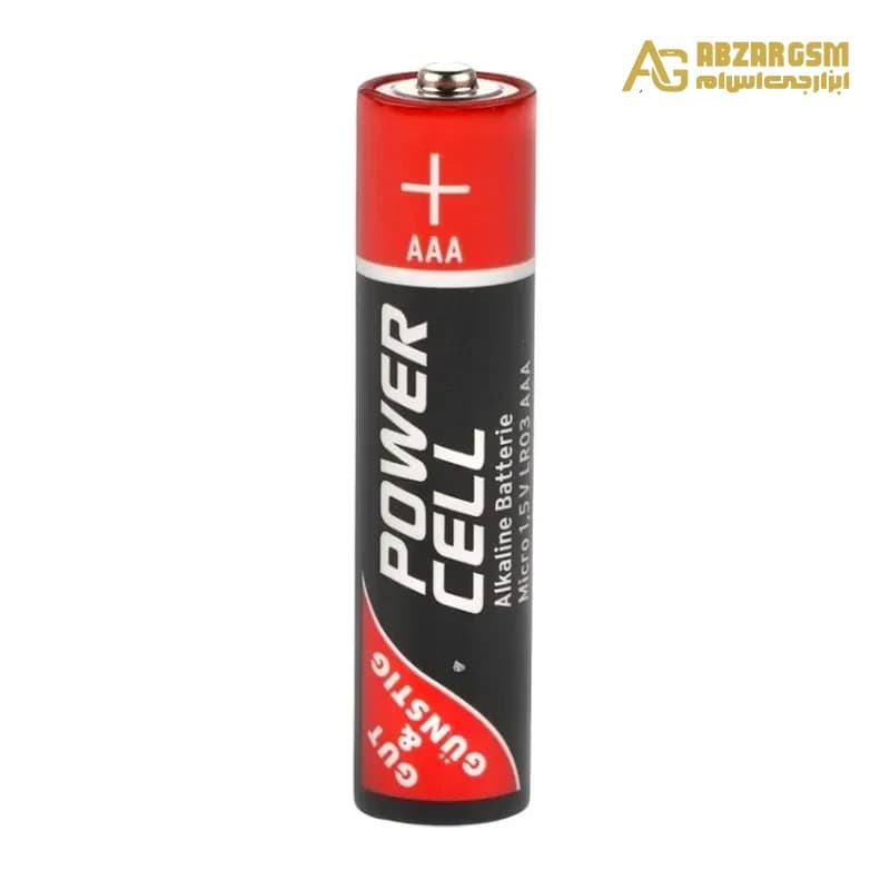 باتری نیم قلمی آلکالاین AAA بسته10 عددی مارک POWER CELL — تصویر ۴