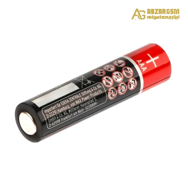 باتری نیم قلمی آلکالاین AAA بسته10 عددی مارک POWER CELL — تصویر ۳