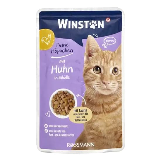 پوچ گربه وینستون با طعم مرغ در سس تخم مرغ – Winston Cat Pouch with Chicken in Egg Sauce