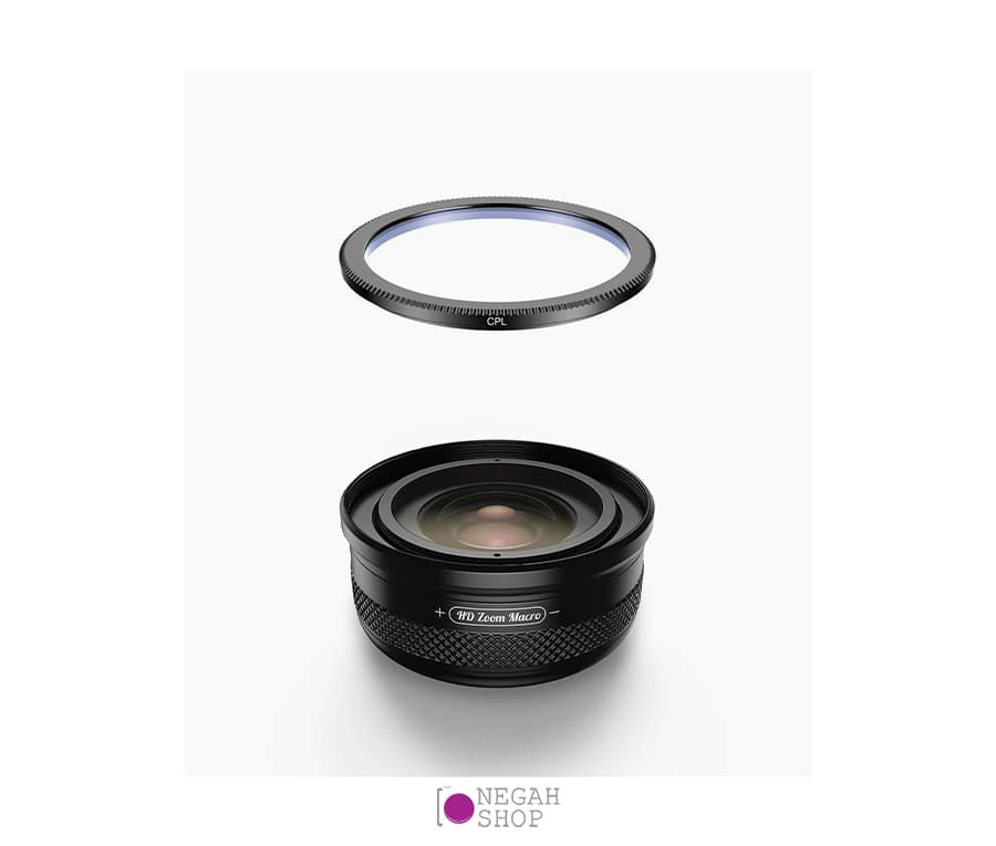 لنز ماکرو موبایل اپکسل مدل Apexel ZoomMacro APL‑ZM100 با بزرگنمایی 10 تا 20 برابر مخصوص عکاسی کلوزآپ — تصویر ۲