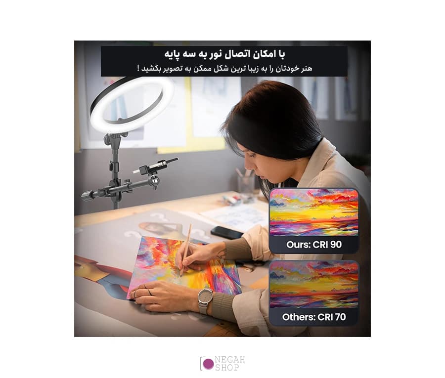 سه پایه موبایل افقی Zomei M7 — تصویر ۴