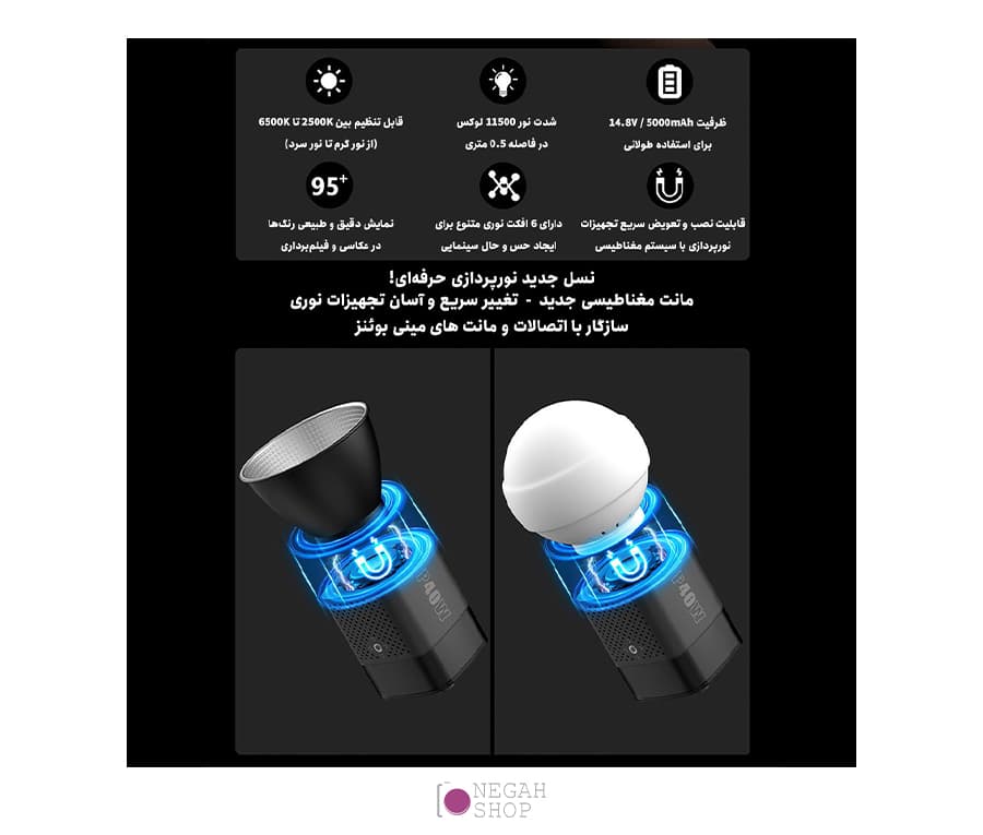 *ویدیو لایت لاکسیو Luxceo P40W — تصویر ۵