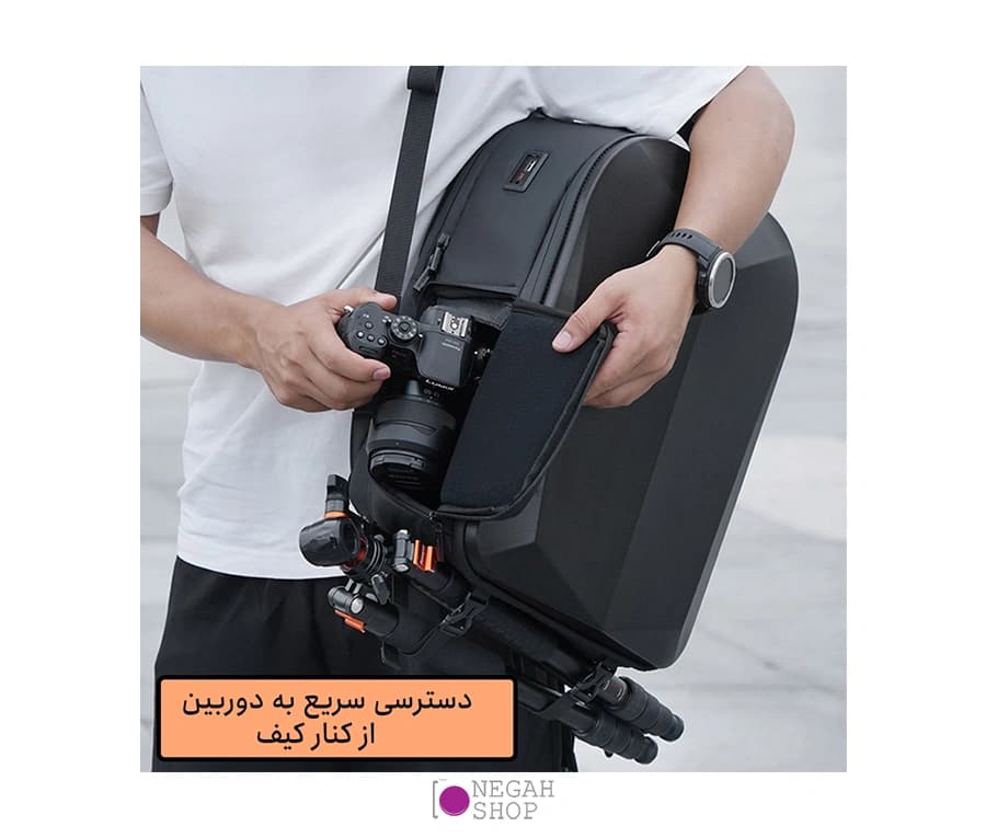 کیف کوله پشتی دوربین عکاسی Cwatcun D108 — تصویر ۷