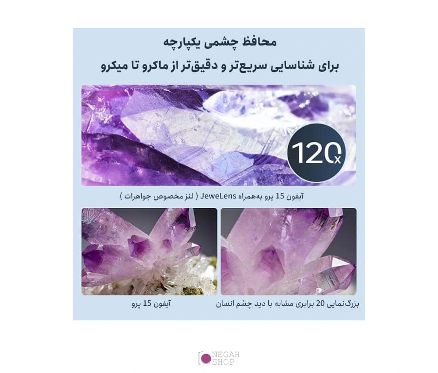 لنز میکروسکوپی موبایل Apexel MS120 با بزرگنمایی 120 برابر و نور LED + UV — تصویر ۷