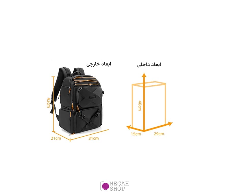 کیف کوله پشتی دوربین عکاسی Cwatcun D132 کد 2 — تصویر ۲