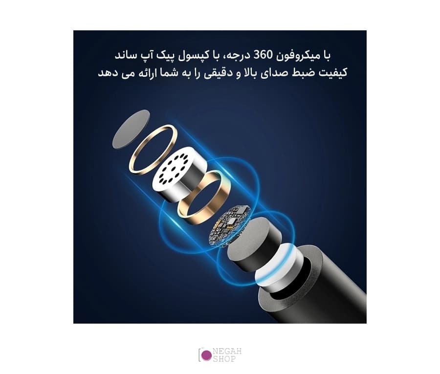 میکروفون بی سیم دو کاناله Puluz PU3151B Type C — تصویر ۴
