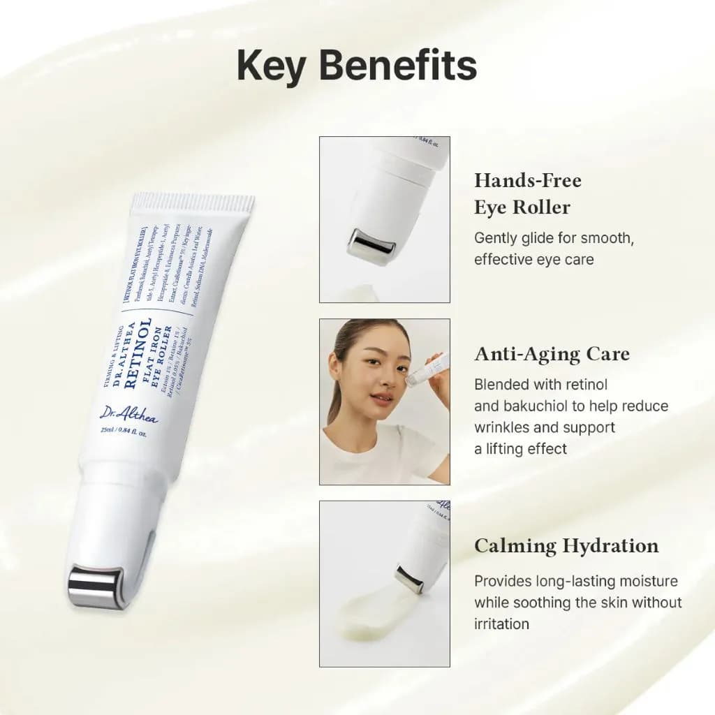 سرم دور چشم رتینول دکتر آلتیا مدل Retinol Flat Iron Eye Roller — تصویر ۳