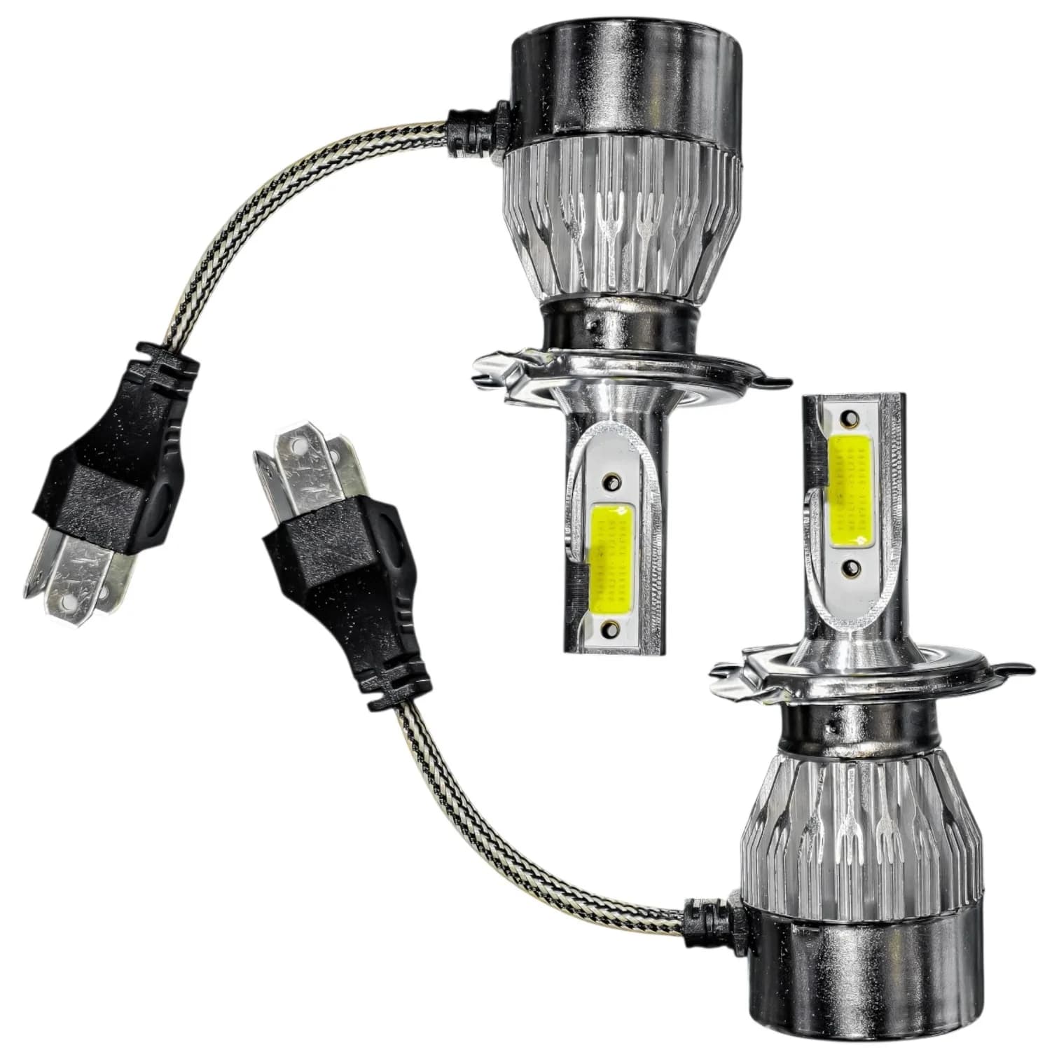 هدلایت چراغ جلو خودرو تک حالته فورس مدل ۲ طرفه یخی کد CUB پایه H4 مناسب برای پراید ۱۳۱ و پراید ۱۴۱ بسته ۲ عددی