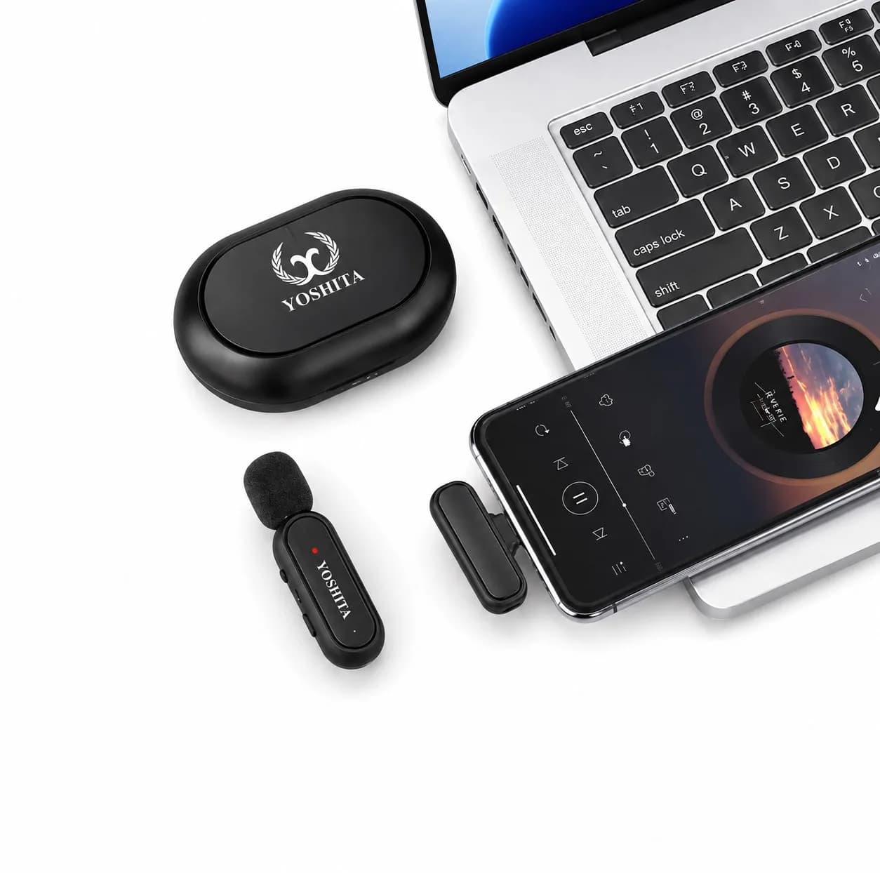 میکروفون یقه ای یوشیتا مدل YG-05 با درگاه اتصال Type-C — تصویر ۴