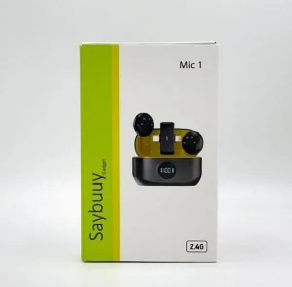 میکروفون حرفه‌ای بی‌سیم سی بای مدل Mic1، مناسب ضبط دو نفره با درگاه USB Type C — تصویر ۳