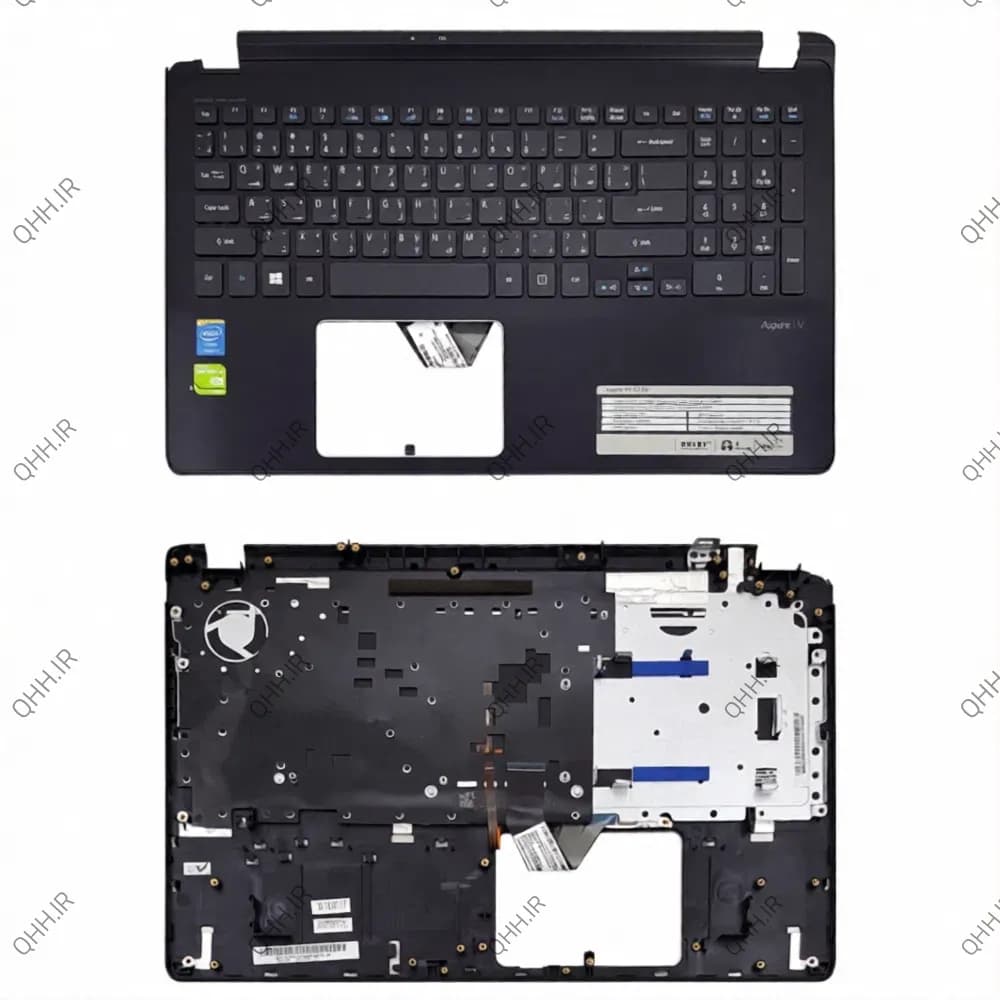 کیبرد لپ تاپ ایسر Aspire V5-573G مشکی با قاب C دست دوم — تصویر ۳