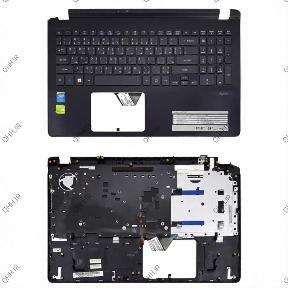 کیبرد لپ تاپ ایسر Aspire V5-573G مشکی با قاب C دست دوم — تصویر ۲