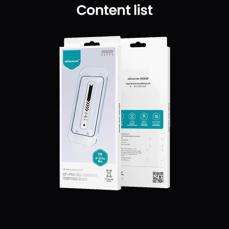 گلس تمام صفحه تمام چسب آیفون Apple iPhone 16 Pro Max Nillkin CP+ Pro — تصویر ۲