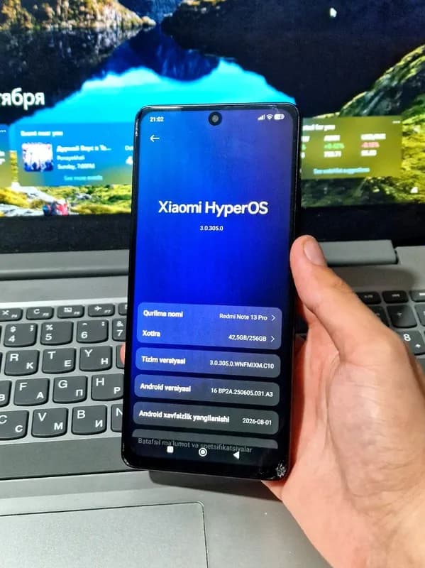 فایل فلش شیاومی Redmi Note 13 Pro (garnet) برای حل مشکل FIX Network-NFC
