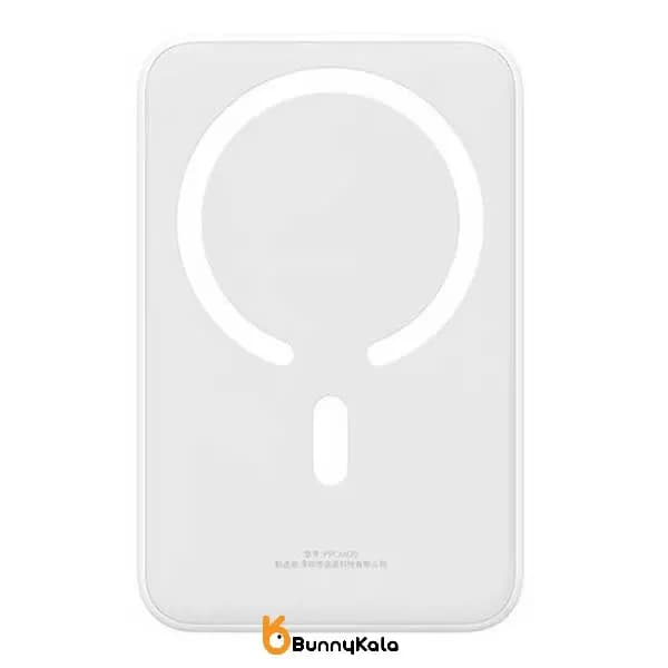 پاوربانک وایرلس مگنتی 20 وات باسئوس مدل Magnetic Mini PPCX150002 ظرفیت 20000 میلی آمپر ساعت