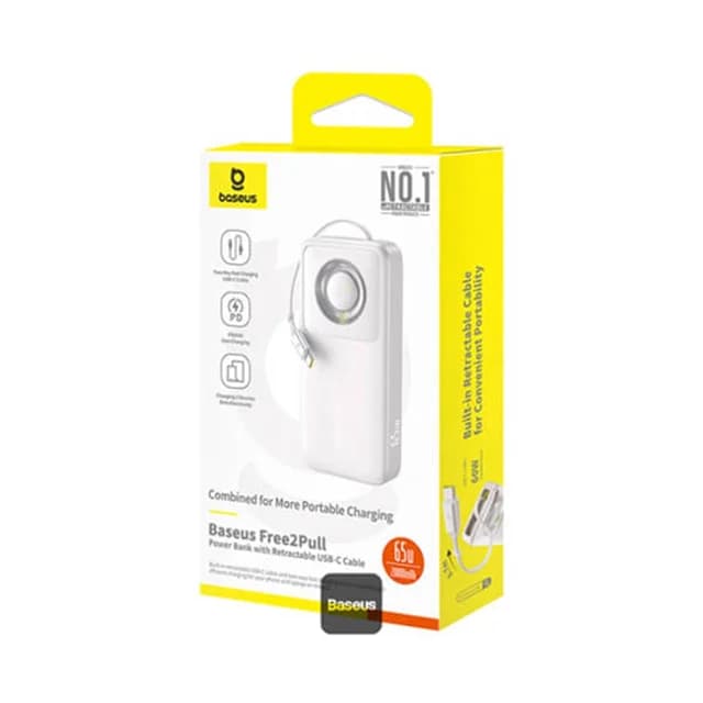 پاوربانک 65 وات باسئوس مدل Free2Pull P10073700843-00 ظرفیت 20000 میلی آمپر — تصویر ۲