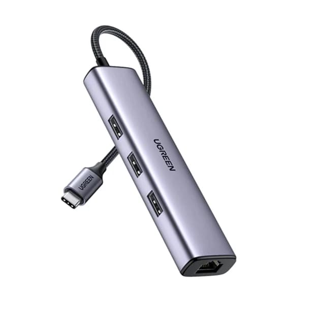 هاب 4 پورت USB 3.0 یوگرین مدل CM475-60600 با 3 پورت USB 3.0 و 1 پورت LAN — تصویر ۳