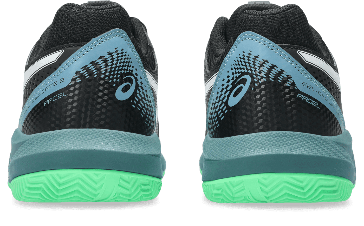 کفش پدل مردانه اسیکس GEL-Dedicate 8 Padel – مشکی/سبز — تصویر ۵