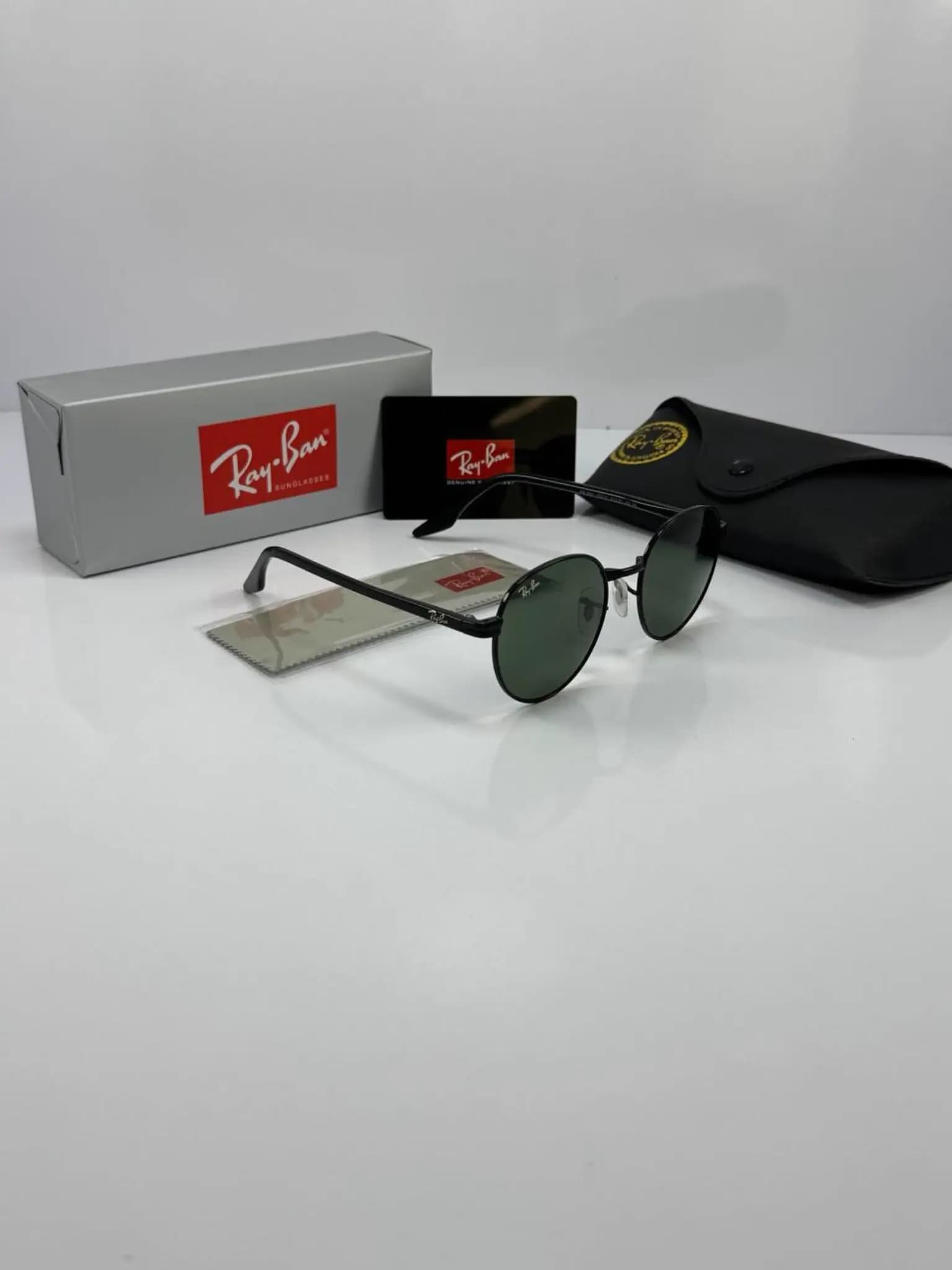 عینک ریبن مشکی سبز rb-3691