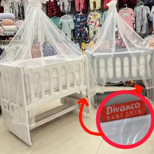 تخت گهواره نوزاد الیزا کنار مادر چوبی دیوانکو Divancoo رنگ سبز کرم ابعاد 120 * 60 مبلمان فرنا مدل 1145533