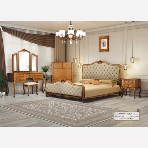 تخت خواب دو نفره اقتصادی مدل مروارید مبلمان فرنا مدل 1145503