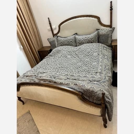 تخت خواب تمام چوب روس مبلمان فرنا مدل 1145498