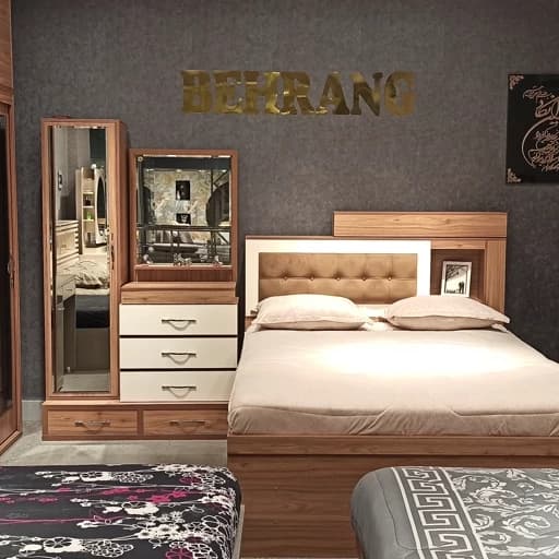 سرویس خواب مدل نفیس با جنس تمام ام دی اف با تنوع در سایز و رنگ بندی مبلمان فرنا مدل 1145467