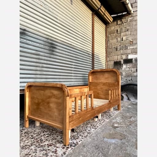 تخت خواب کودک و نوجوان تمام چوب مبلمان فرنا مدل 1145447