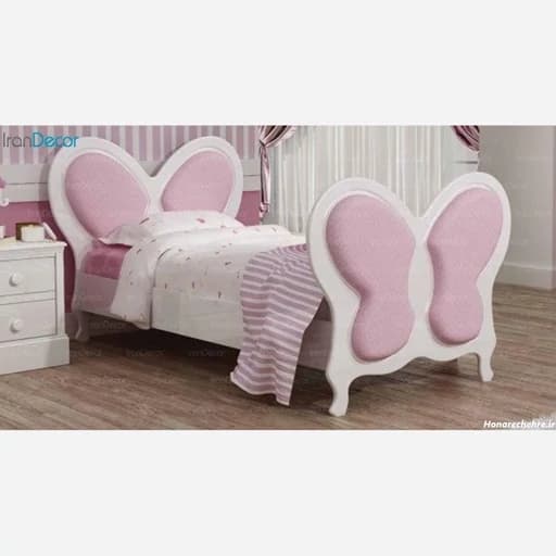 تخت خواب دخترانه مدل پروانهBL00148 مبلمان فرنا مدل 1145437