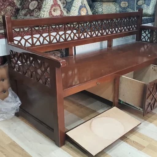 تخت شبکه ای سنتی کشودار. هزینه ارسال بصورت پس کرایه مبلمان فرنا مدل 1145420