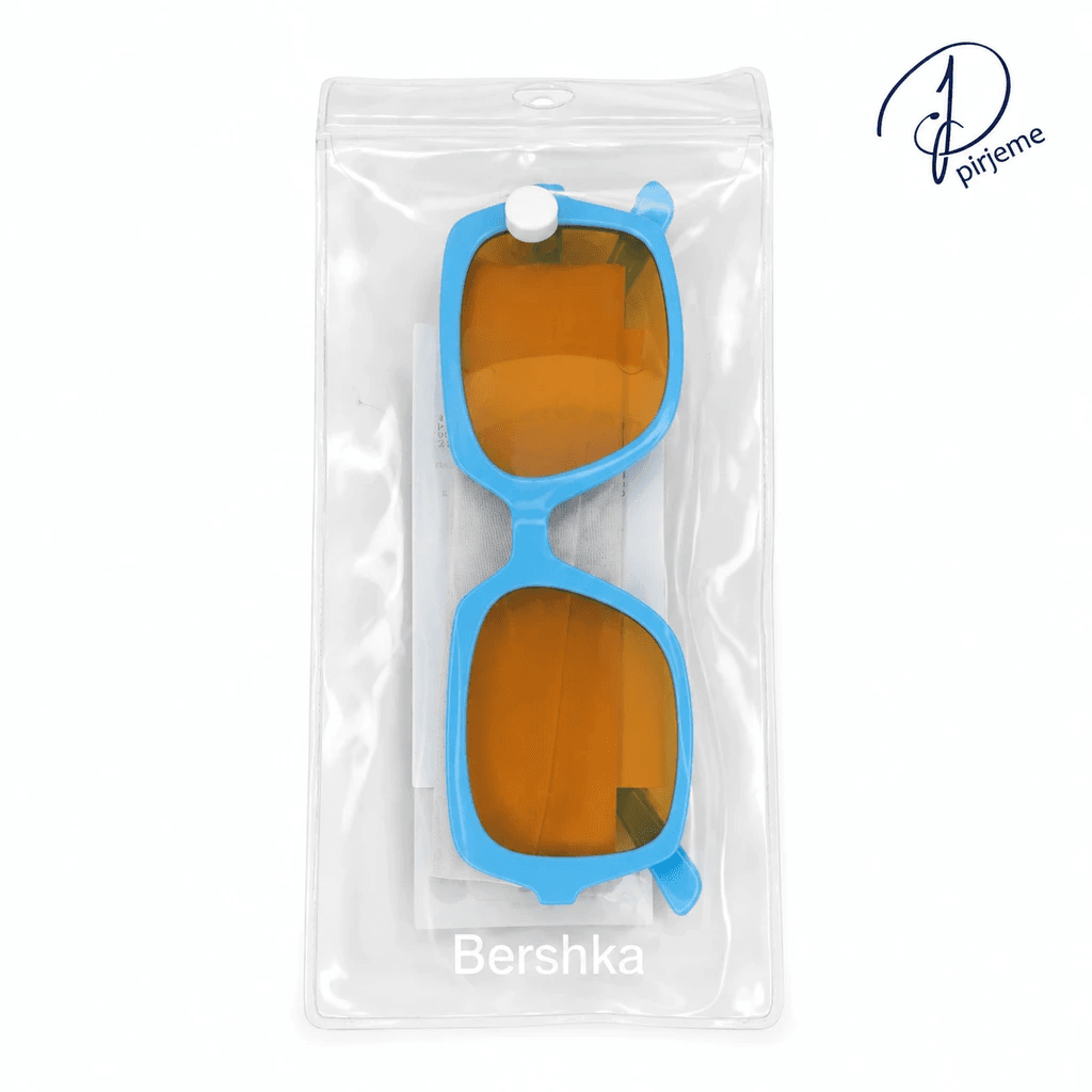 عینک آفتابی زنانه مستطیلی آبی Bershka اصل — تصویر ۷