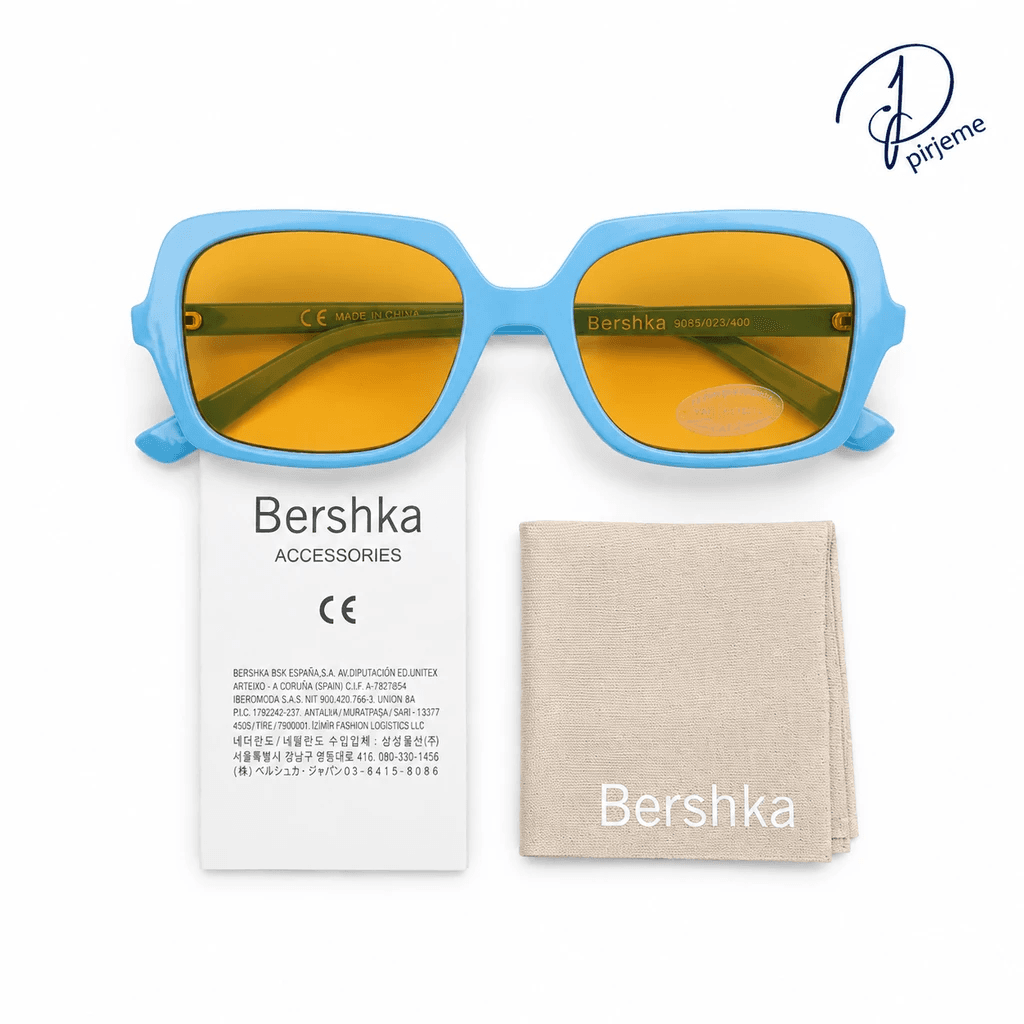 عینک آفتابی زنانه مستطیلی آبی Bershka اصل — تصویر ۸