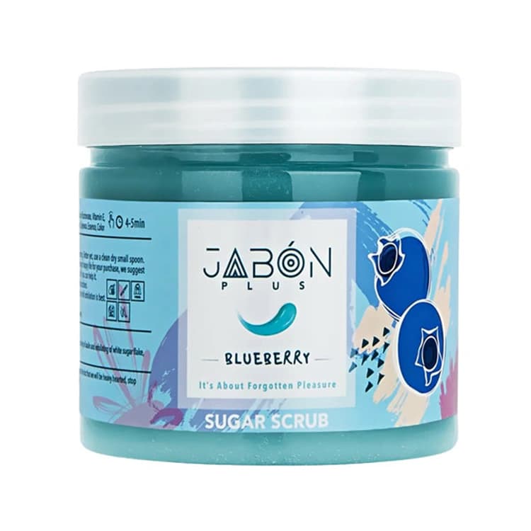 اسکراب بدن Jabon Plus مدل Blueberry حجم 450 میلی لیتر
