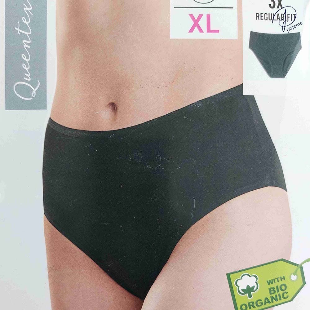 شورت نخی زنانه Queentex پک ۲ عددی مشکی — تصویر ۲
