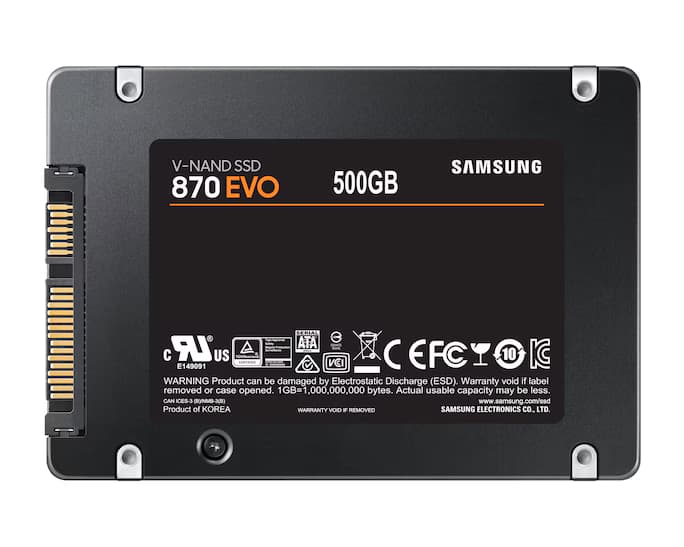 SSD سامسونگ 870 EVO ظرفیت 500 گیگابایت — تصویر ۳