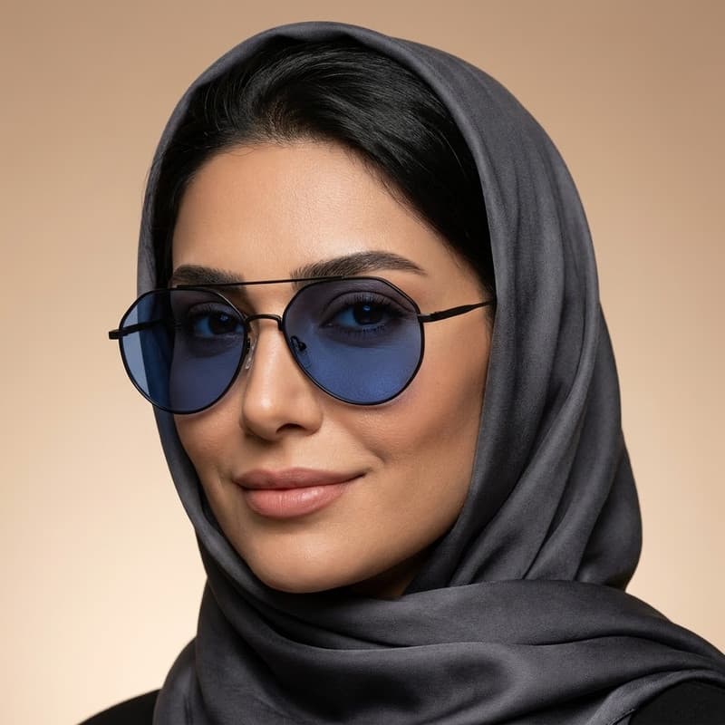 عینک آفتابی زنانه و مردانه چندضلعی UV 400 سیکس مدل سیلوانا کد OM-B07 — تصویر ۸