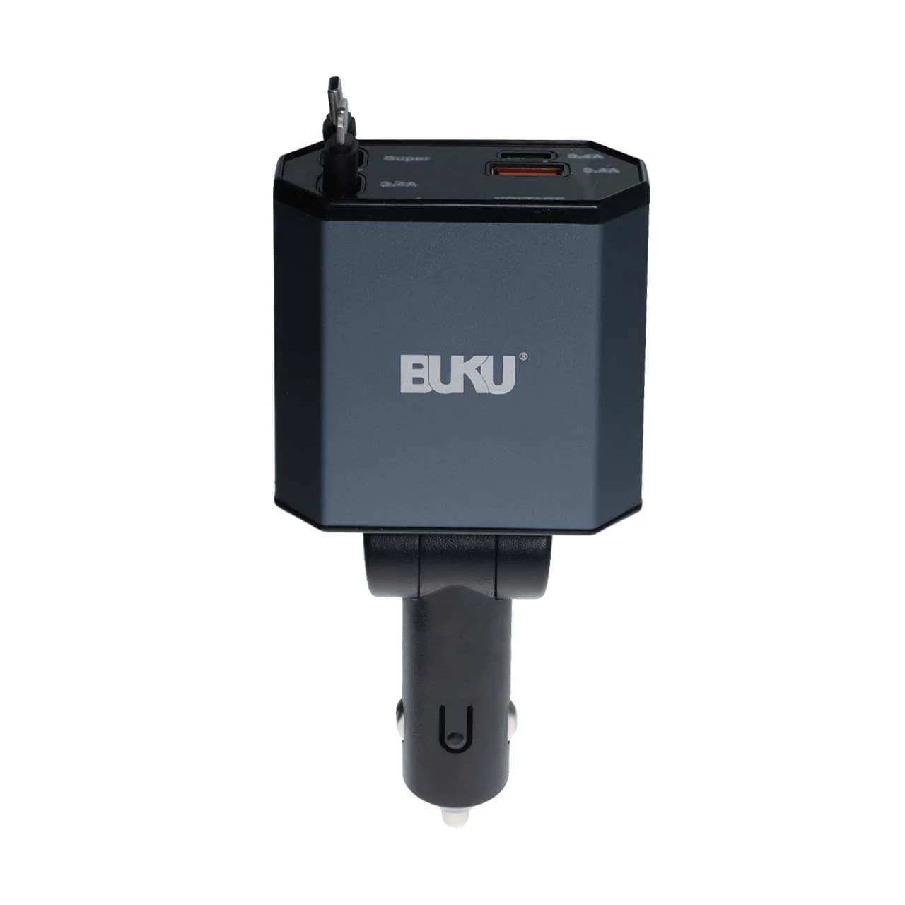 شارژر فندکی PD و فست دو پورت BUKU مدل CH-030 — تصویر ۴