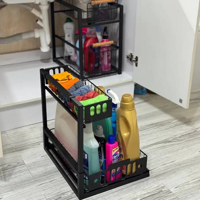 نظم دهنده زیر کابینت کشویی یک و نیم طبقه — تصویر ۲