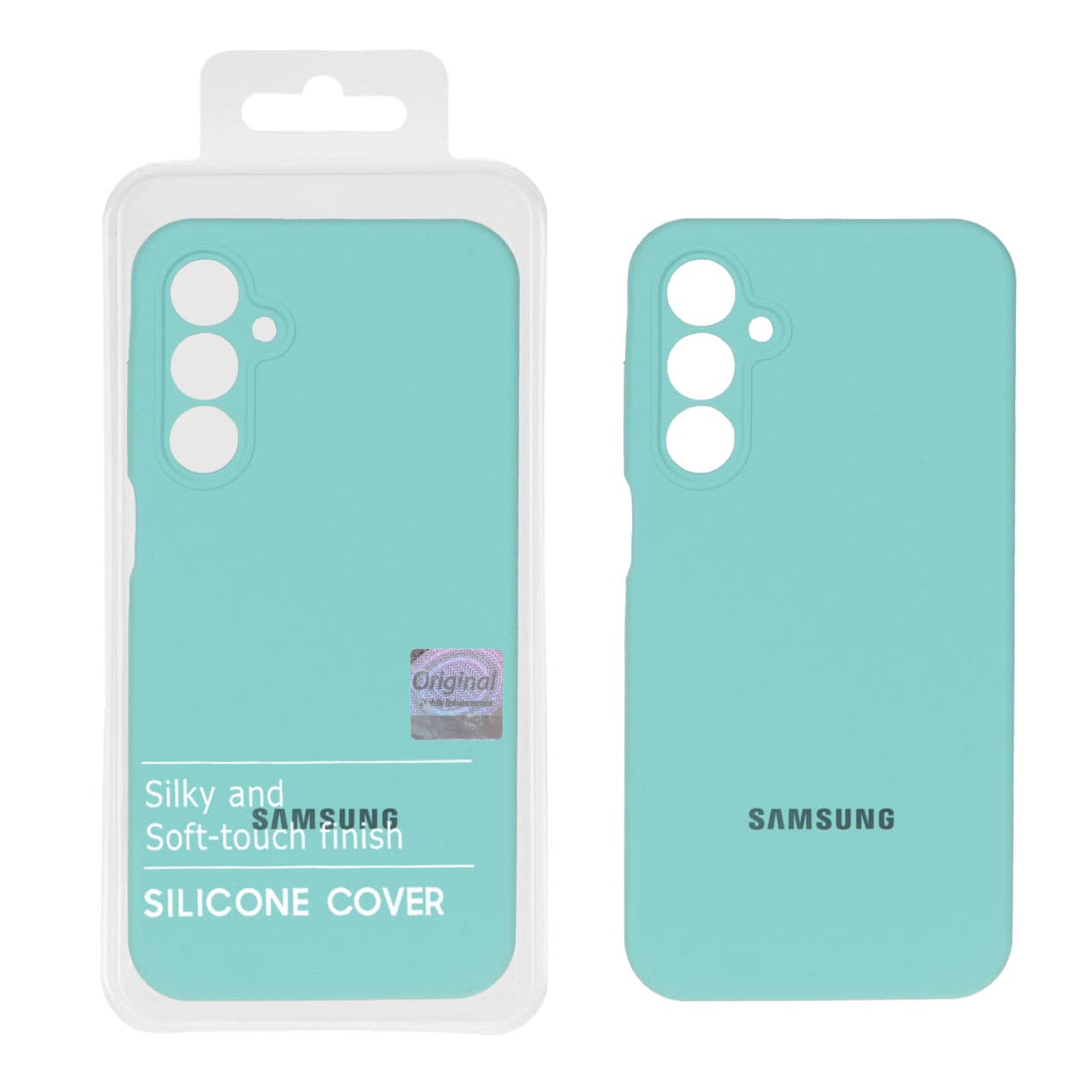 قاب سیلیکونی پاک کنی اورجینال Master Quality مدل Samsung Galaxy A25 5G – سبزآبی (پک دار)