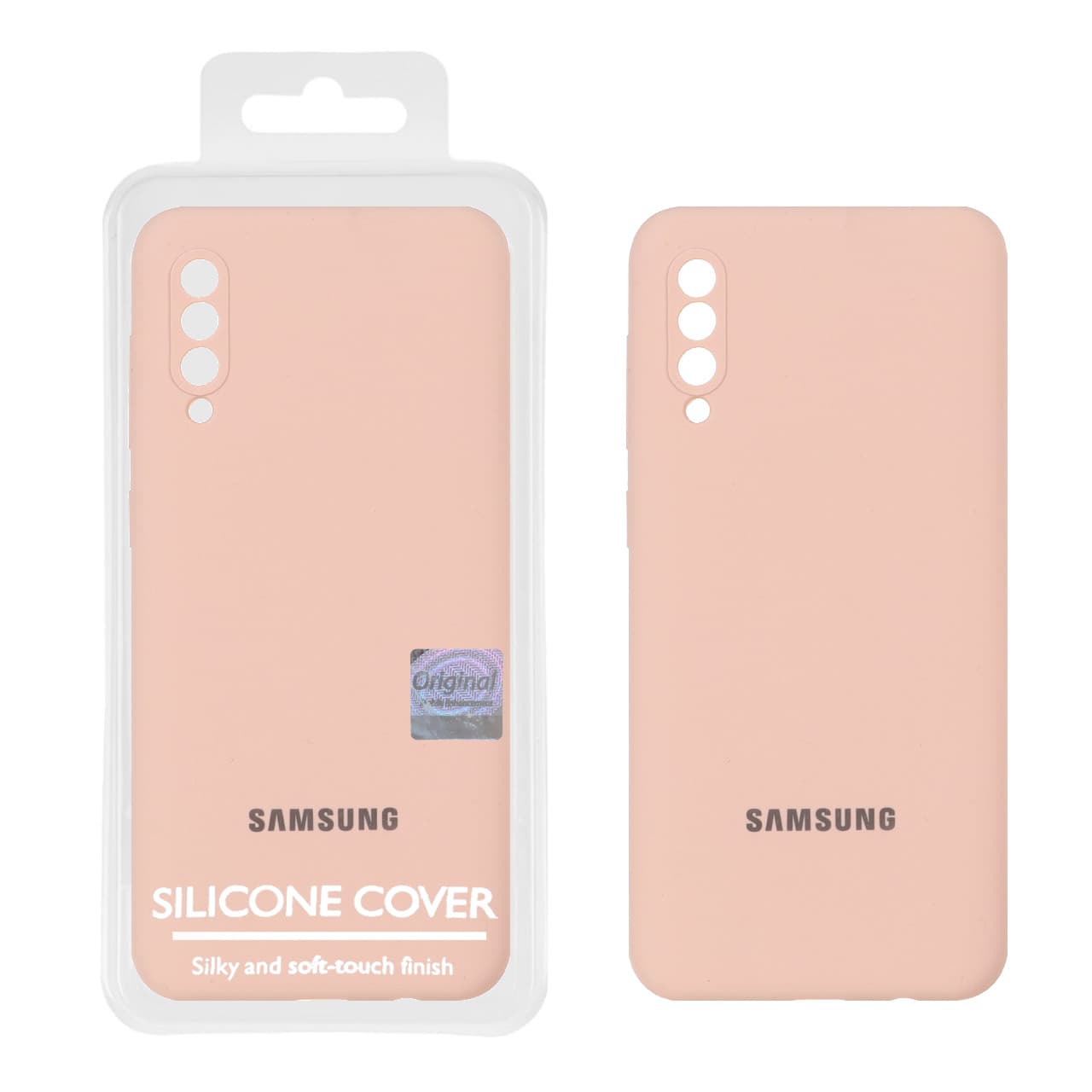 قاب سیلیکونی پاک کنی اورجینال Master Quality مدل Samsung Galaxy A50 / A50s / A30s – کرم نارنجی (پک دار)