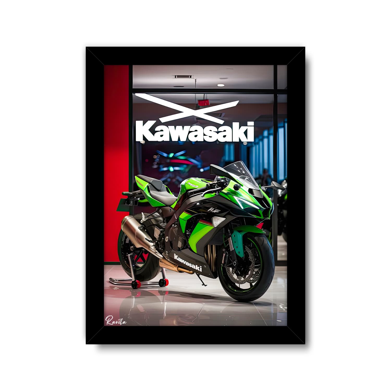 تابلو تکی راویتا طرح کاوازاکی نینجا – Kawasaki Ninja H2R کد 3875